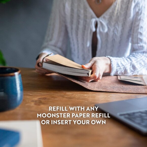 Refillable Leather Journal Embossed Heart Shape Cover Design Journals with Pen - Picture 6 of 6